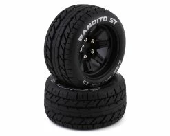 Duratrax Bandito ST 2.8 Pre-Mounted Tires (Black) (2) W/14mm Hex