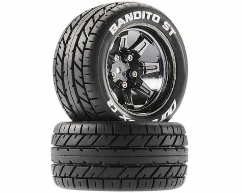Duratrax Bandito ST 2.8 Pre-Mounted Tires (Chrome) (2) W/14mm Hex