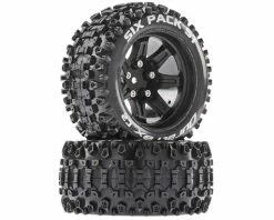 Duratrax Six-Pack ST 2.8 Pre-Mounted Tires (Black) (2) W/14mm Hex
