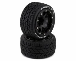 Duratrax Bandito ST Belted 2.8" Mounted Truck Tires (Black) (2) (.5 Offset) W/12mm Hex