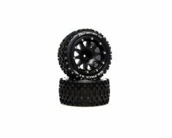 Duratrax Six Pack ST Belted 2.8" 2WD Truck Tires (Black) (2) (0.5 Offset)