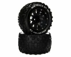 Duratrax Six Pack MT Belted 2.8" Monster Truck Tires W/14mm Hex (Black) (2)