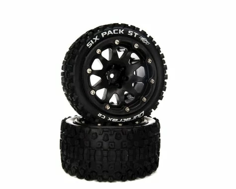 Duratrax Six Pack ST Belted 2.8" 2WD On-Road Truck Tires W/14mm Hex (Black) (2)