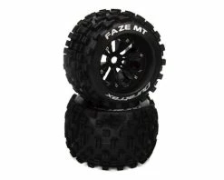 Duratrax FAZE MT 1/8 Monster Truck Tires (Black) (2) (1/2" Offset)