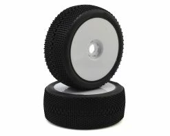 HB Racing Megabite Pre-Mounted 1/8 Buggy Tire (2) (White) (Pink)