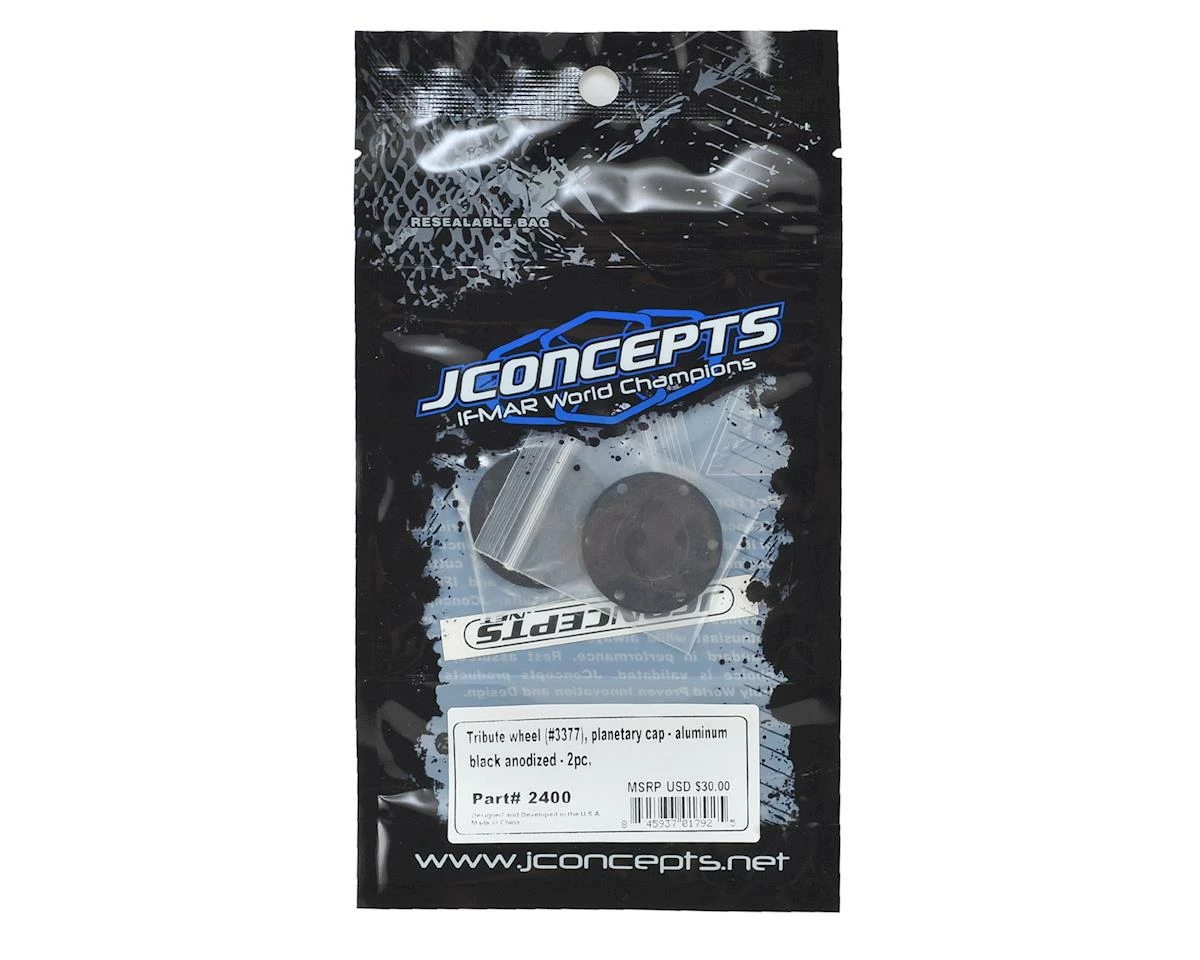 JCONCEPTS Aluminum Tribute Wheel Planetary Cap (Black) (2) - Image 2