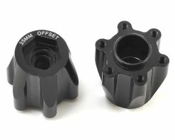 JCONCEPTS Tribute 12mm Aluminum Hex Adaptor (Black) (2) (25mm Offset)