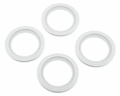 JCONCEPTS Tribute Monster Truck Wheel Mock Beadlock Rings (White) (4)
