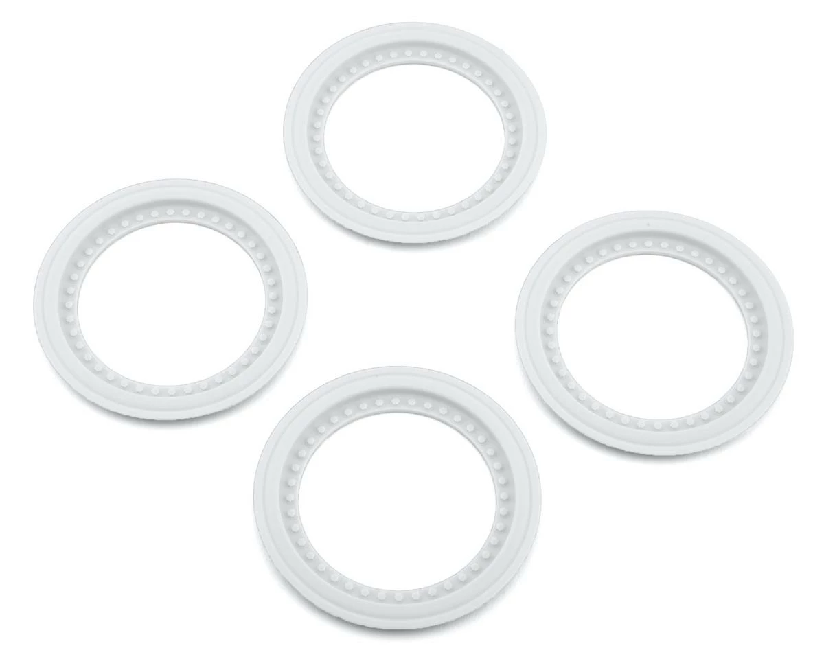 JCONCEPTS Tribute Monster Truck Wheel Mock Beadlock Rings (White) (4)