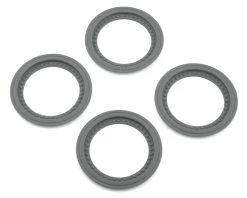 JCONCEPTS Tribute Monster Truck Wheel Mock Beadlock Rings (Silver) (4)