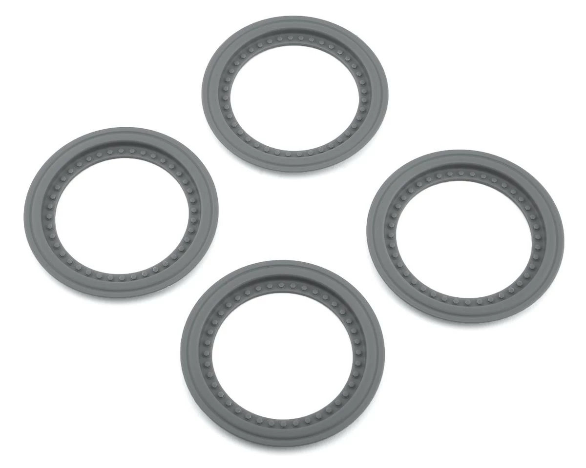 JCONCEPTS Tribute Monster Truck Wheel Mock Beadlock Rings (Silver) (4)