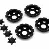 JCONCEPTS "Tracker" Monster Truck Wheel Mock Beadlock Rings (Black) (4) (fits JCO3379 Dragon Wheels)