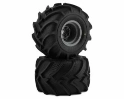 JCONCEPTS Fling Kings Pre-Mounted All Terrain Tires (Silver) (2) (Yellow)