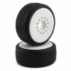 JCONCEPTS Speed Claw Belted Tire Pre-Mounted W/Cheetah Speed-Run Wheel (White) (2)