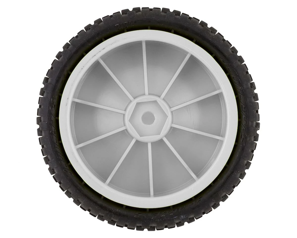 JCONCEPTS Swaggers 2.2" Pre-Mounted 2WD Front Buggy Carpet Tires (White) (2) (Pink) W/12mm Hex - Image 2
