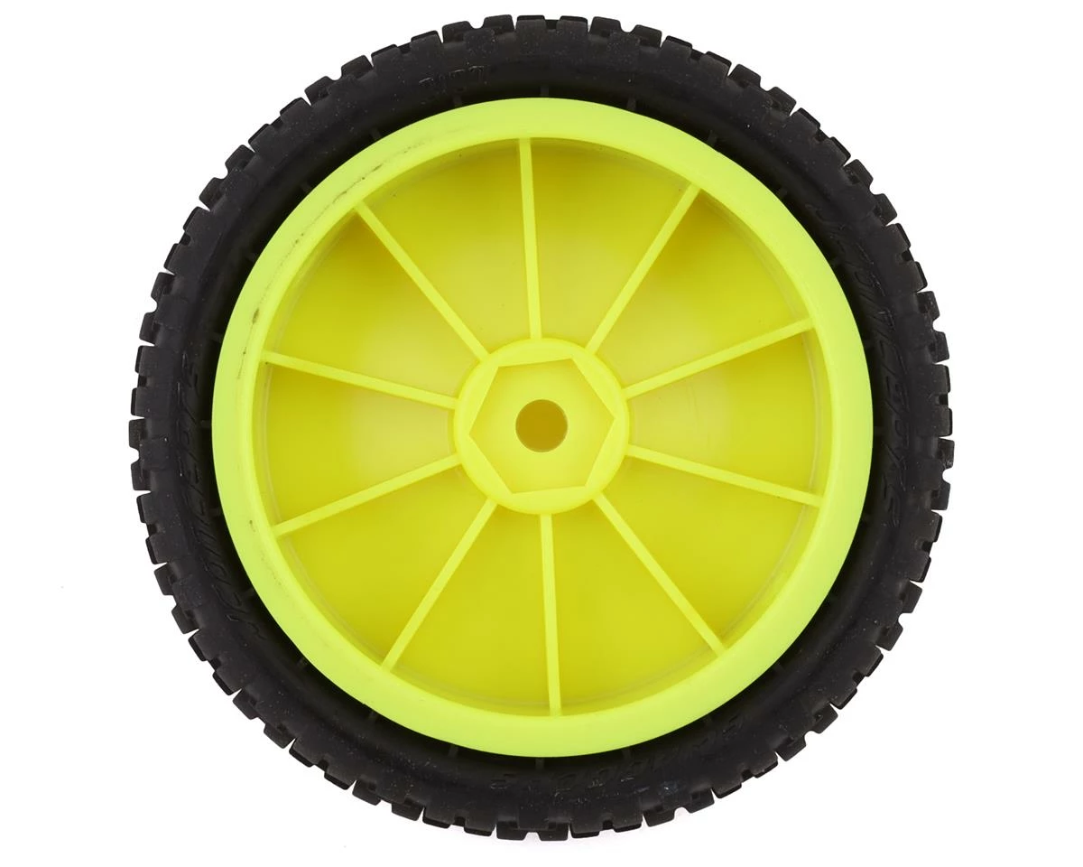 JCONCEPTS Swaggers 2.2" Pre-Mounted 2WD Front Buggy Carpet Tires (Yellow) (2) (Pink) W/12mm Hex - Image 2