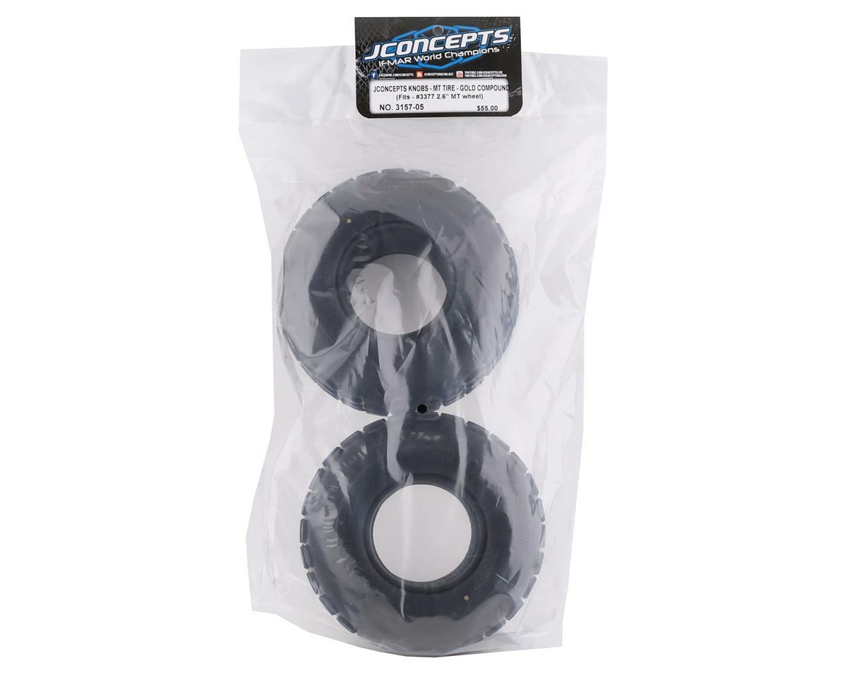 JCONCEPTS Knobs 2.6" Monster Truck Tires (2) (Gold) - Image 2
