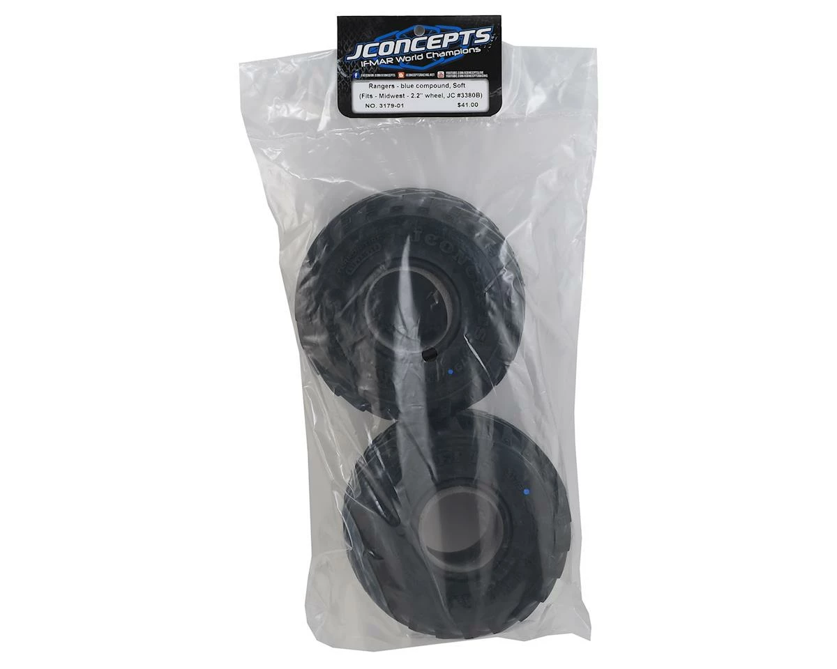 JCONCEPTS Rangers 2.2" Monster Truck Tires (2) (Blue) - Image 2