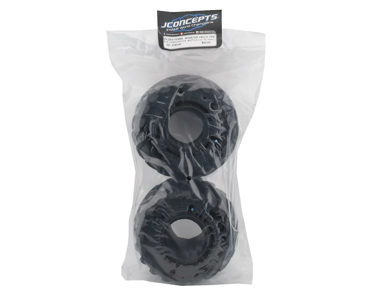 JCONCEPTS Golden Years 2.6" Monster Truck Tires (2) (Blue) - Image 2