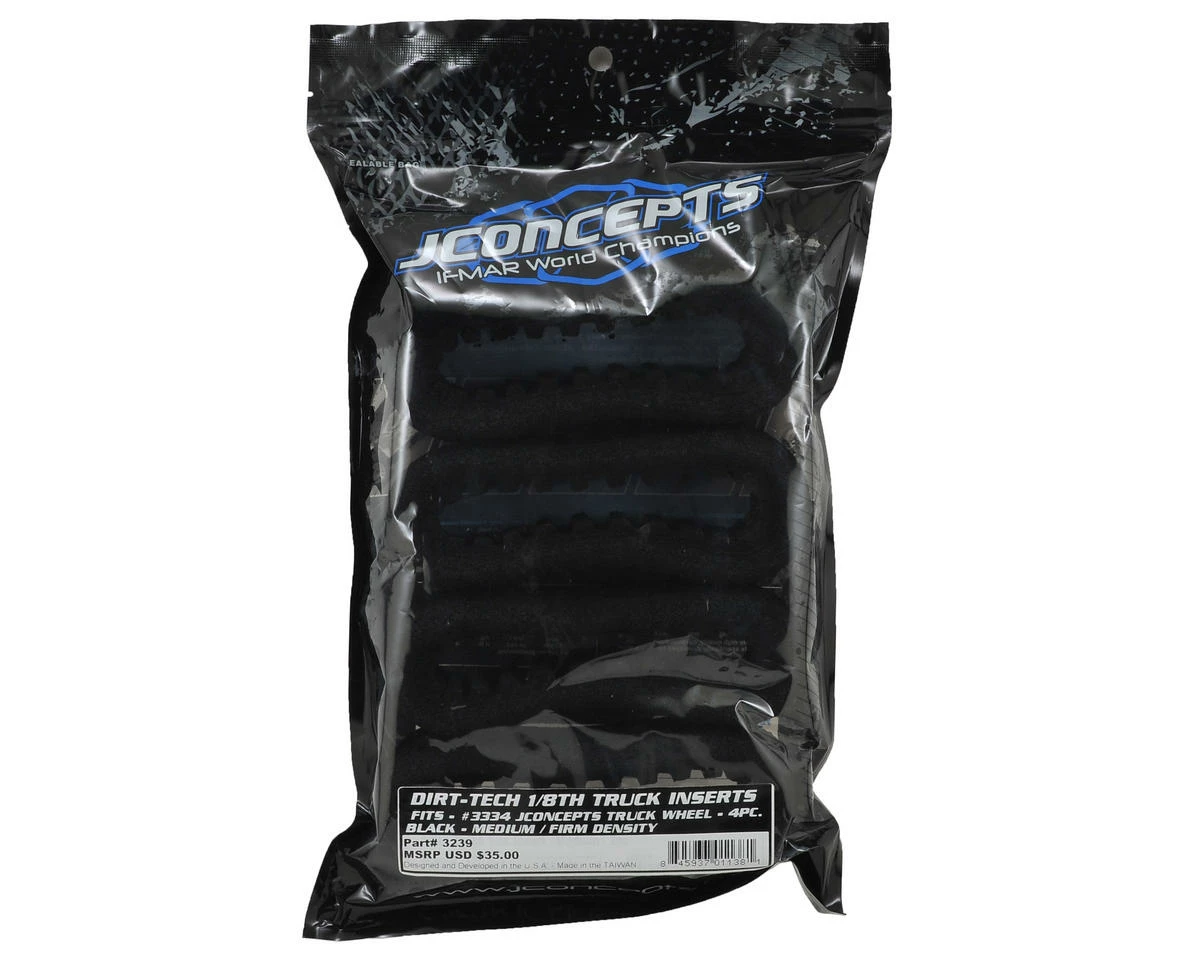 JCONCEPTS "Dirt-Tech" 1/8 Truck Closed Cell Inserts (Firm) (4) - Image 2