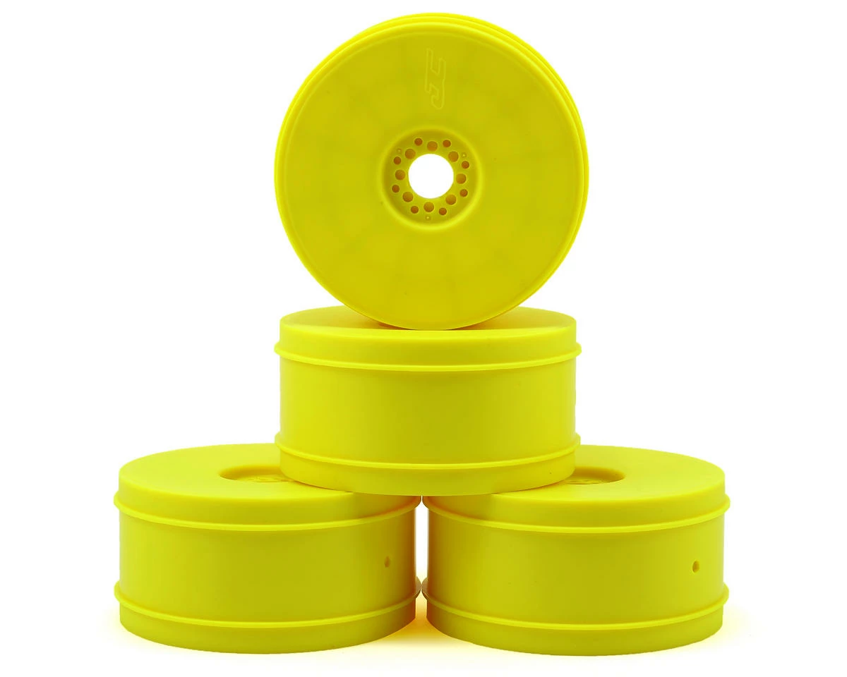 JCONCEPTS 83mm Bullet 1/8th Buggy Wheel (4) (Yellow)