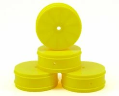 JCONCEPTS 10mm Hex Bullet 60mm Front Wheels (4) (22/22 2.0)(Yellow)