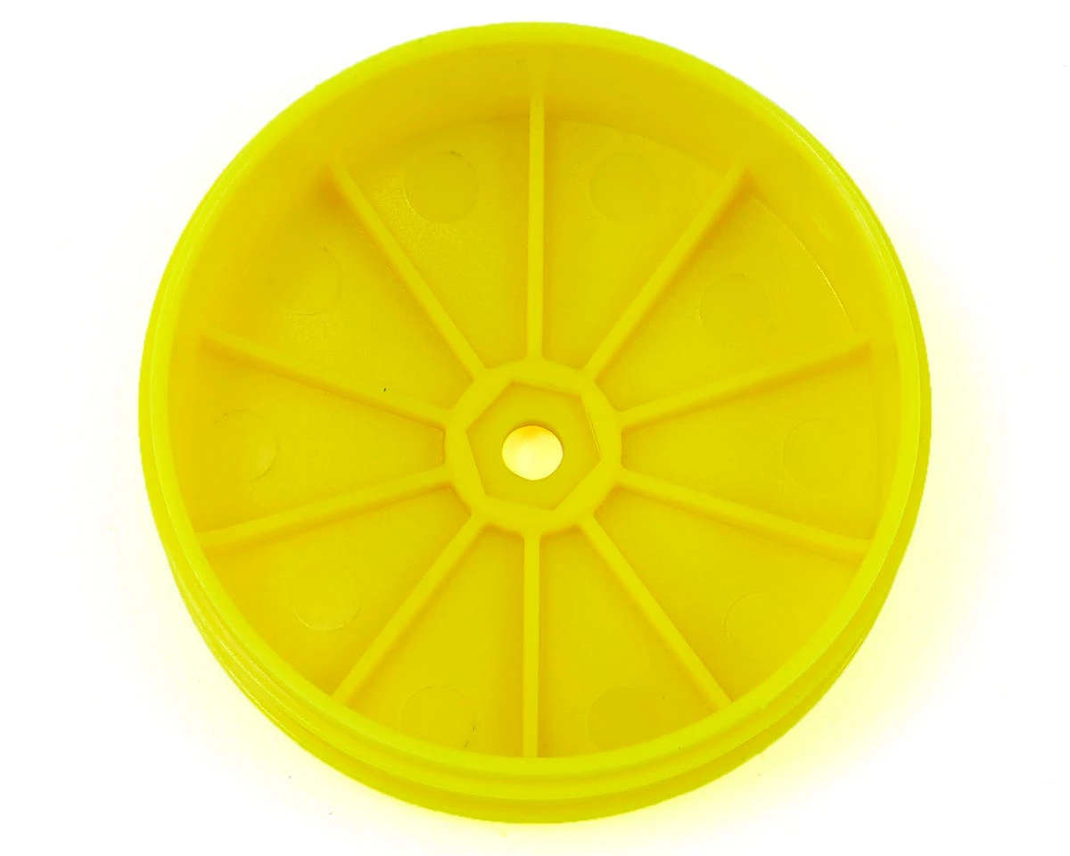 JCONCEPTS 10mm Hex Bullet 60mm Front Wheels (4) (22/22 2.0)(Yellow) - Image 2