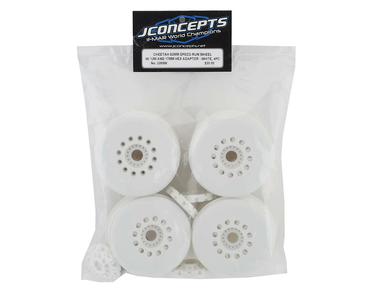 JCONCEPTS Cheetah 83mm Speed-Run W/Removable Hex (White) (4) - Image 5