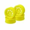 JCONCEPTS 9 Shot 2.2 Dirt Oval Front Wheels (Yellow) (4) (B6.1/XB2/RB7/YZ2) W/12mm Hex