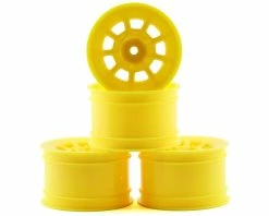 JCONCEPTS 9 Shot 2.2 Dirt Oval Rear Wheels (Yellow) (4) (B6.1/XB2/RB7/YZ2) W/12mm Hex