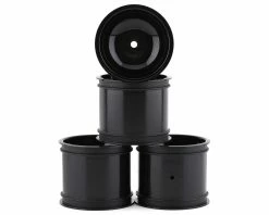 JCONCEPTS 12mm Hex 2.2" Super Dish Rear Wheel (Black) (4) (Rustler/Stampede)