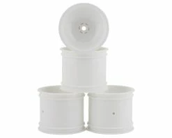JCONCEPTS 12mm Hex 2.2" Super Dish Rear Wheel (White) (4) (Rustler/Stampede)