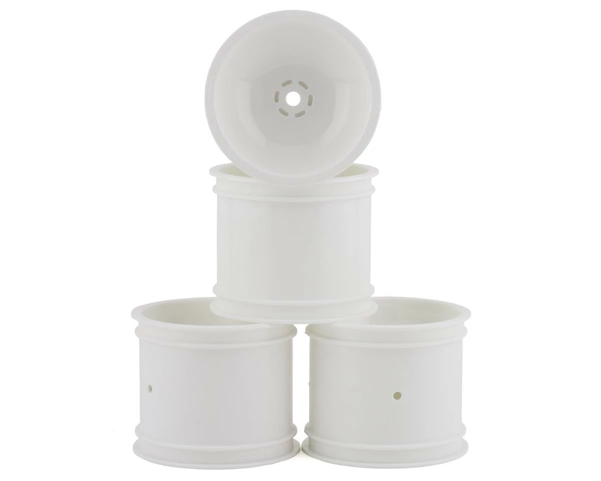 JCONCEPTS 12mm Hex 2.2" Super Dish Rear Wheel (White) (4) (Rustler/Stampede)