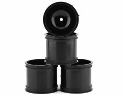 JCONCEPTS 12mm Hex 2.2" Super Dish Front Wheel (Black) (4) (Rustler/Stampede)