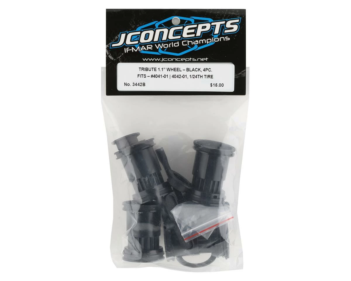 JCONCEPTS Tribute 1/24th Mini Monster Truck Wheels (Black) (4) - Image 2