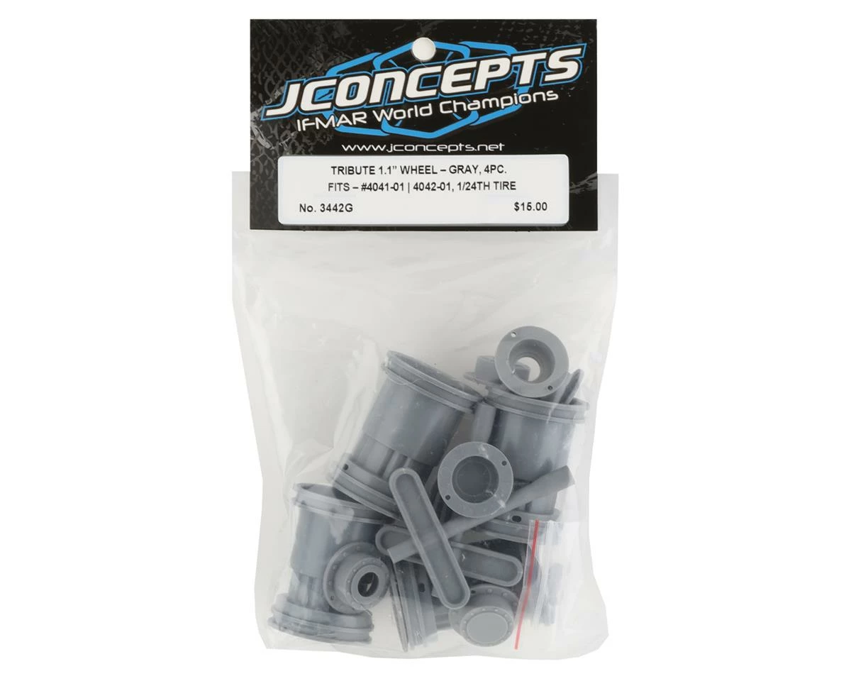 JCONCEPTS Tribute 1/24th Mini Monster Truck Wheels (Grey) (4) - Image 2