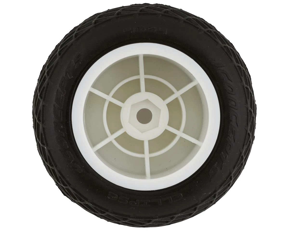JCONCEPTS Mini-B/Mini-T 2.0 Ellipse Pre-Mounted Rear Tires (White) (2) (Green) - Image 2