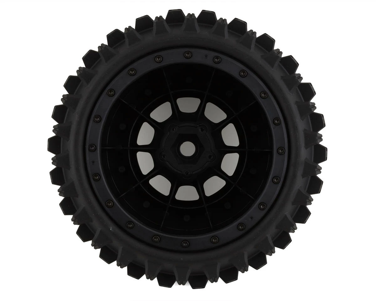 JCONCEPTS Magma Pre-Mounted Monster Truck Tires W/Hazard Wheel (Black) (2) (Platinum) - Image 2