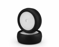 JCONCEPTS Smoothie 2 2.2" Pre-Mounted 4WD Front Tires (White) (2) (Silver) W/12mm Hex