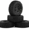 JCONCEPTS Landmines 1.0" Pre-Mounted Tires W/Glide 5 Wheels (Black) (4) (Gold) W/7mm Hex