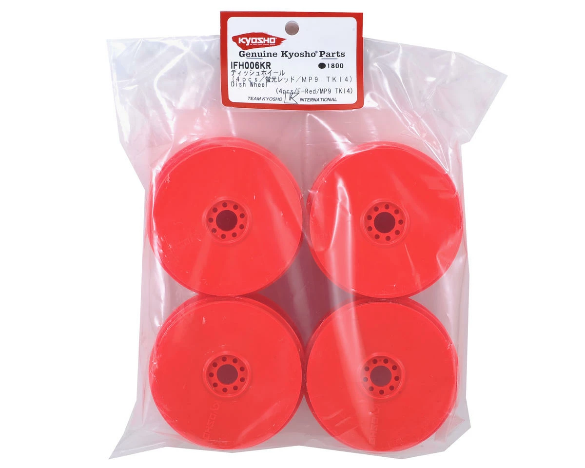 Kyosho MP9 TKI4 1/8th Off Road Dish Wheels (4) (Red) - Image 3