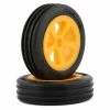 LOSI Mini JRX2 Pre-Mounted Front Rib Tire (Orange) (2)