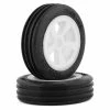 LOSI Mini JRX2 Pre-Mounted Front Rib Tire (White) (2)