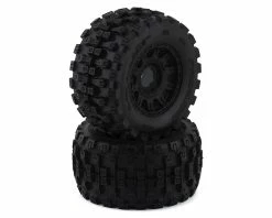 PRO-LINE Badlands MX38 HP Belted 3.8" Pre-Mounted Truck Tires (2) (Black) (M2) W/Raid Wheels
