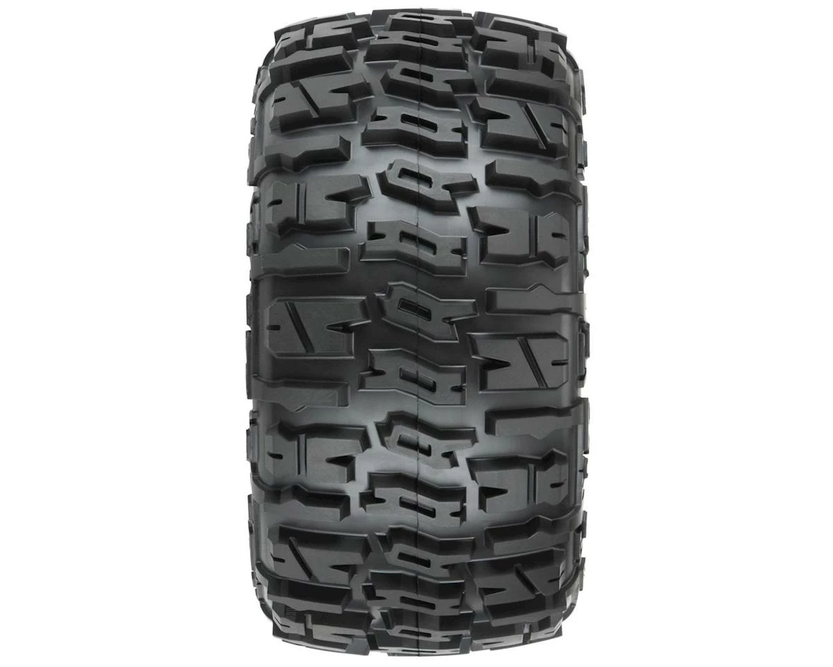 PRO-LINE Trencher LP 3.8" Pre-Mounted Truck Tires (2) (Black) (M2) W/Raid 8x32 Removable Hex Wheels