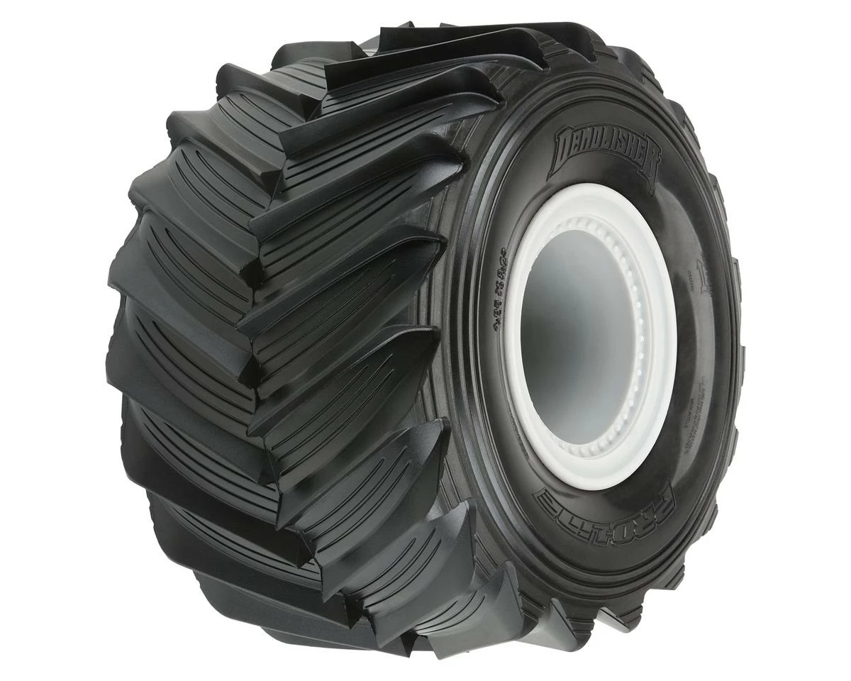 PRO-LINE Demolisher 2.6/3.5" Pre-Mounted Monster Truck Tires (Grey) (2) W/12mm Removable Hex - Image 2