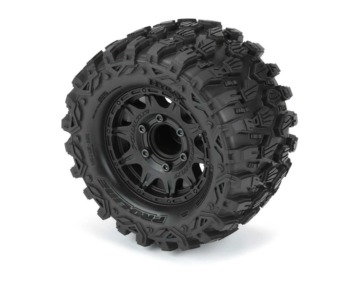 PRO-LINE Hyrax 2.8" Pre-Mounted Tires W/Raid Rear Wheels (2) (Black) (M2) W/Removable 12mm Hex - Image 5