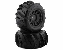 PRO-LINE Dumont 3.8" Pre-Mounted Truck Tires (2) (Black) (Z3) W/Raid 8x32 Removable Hex Wheels