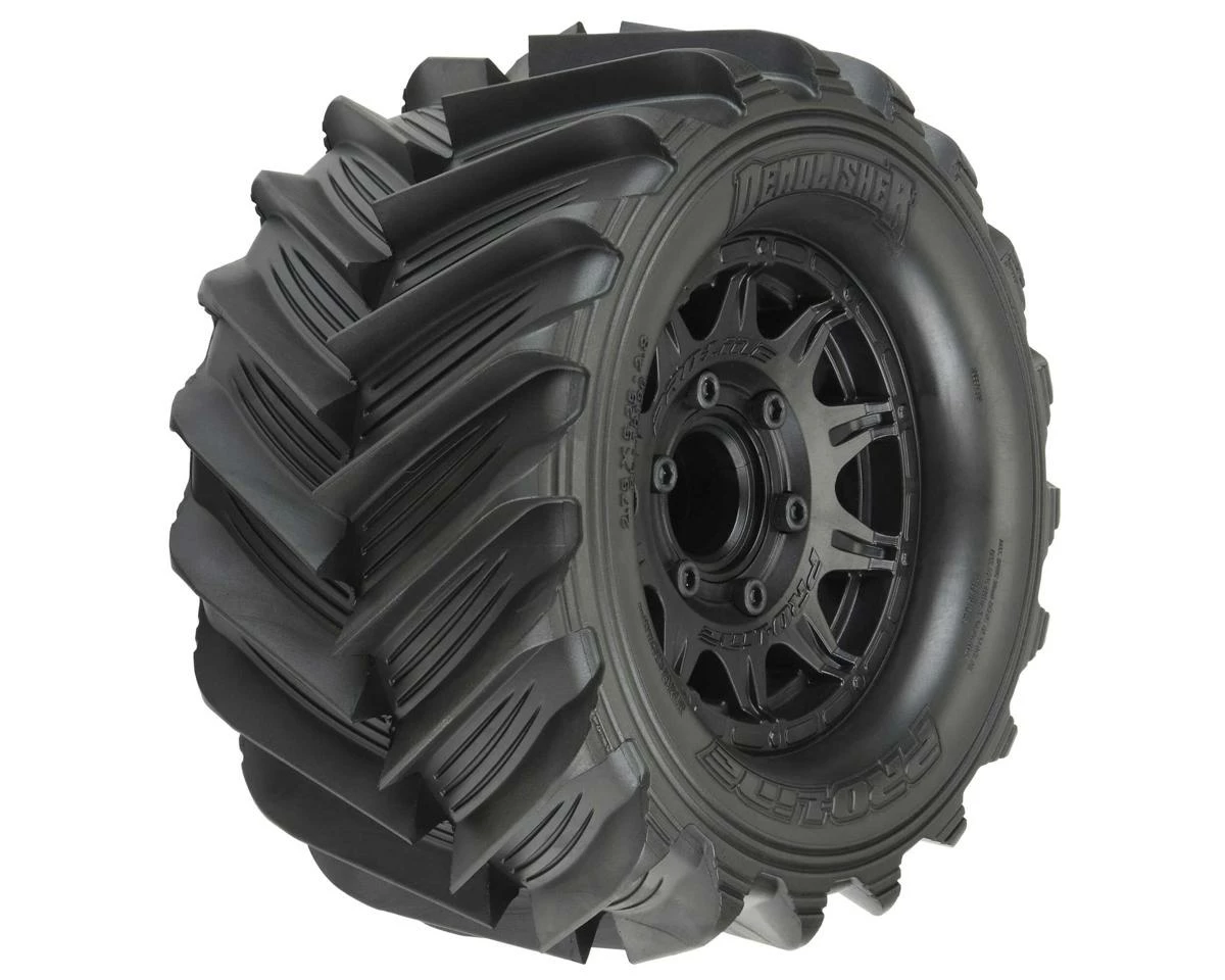 PRO-LINE Demolisher 2.8" Pre-Mounted Tires W/Raid 6x30 Wheels (2) (Black) W/Removable Hex - Image 5