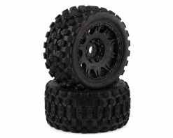 PRO-LINE Badlands MX57 5.7" Pre-Mounted 1/6 Monster Truck Tires (Black) (2) (Z3) W/Raid Wheels